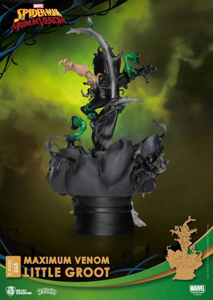 Marvel Comics D-Stage PVC Diorama Maximum Venom Little Groot 16 cm Produktfoto