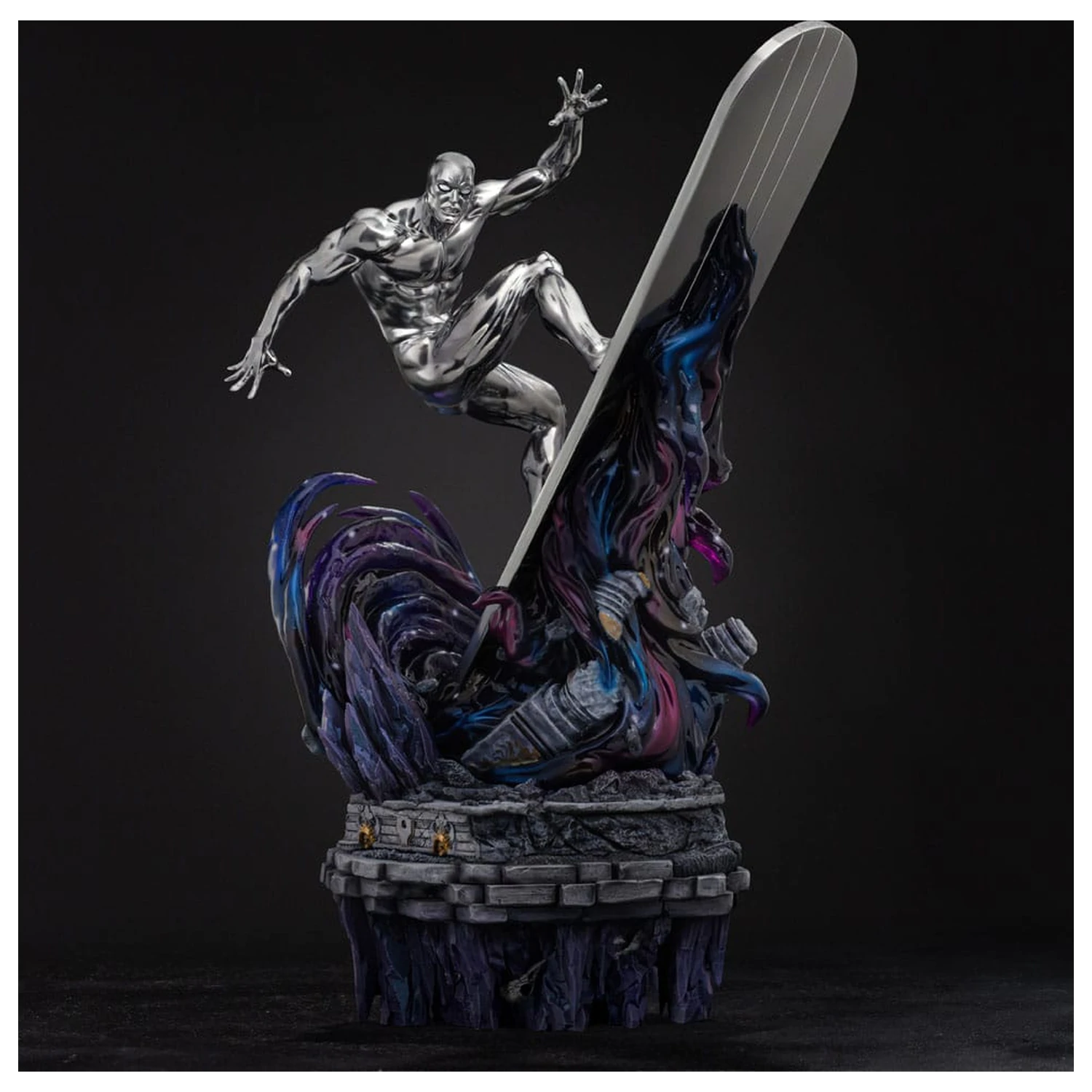 Marvel Comics Infinity Gauntlet Diorama Art Scale Statue 1/10 Silver Surfer Deluxe 36 cm Produktfoto