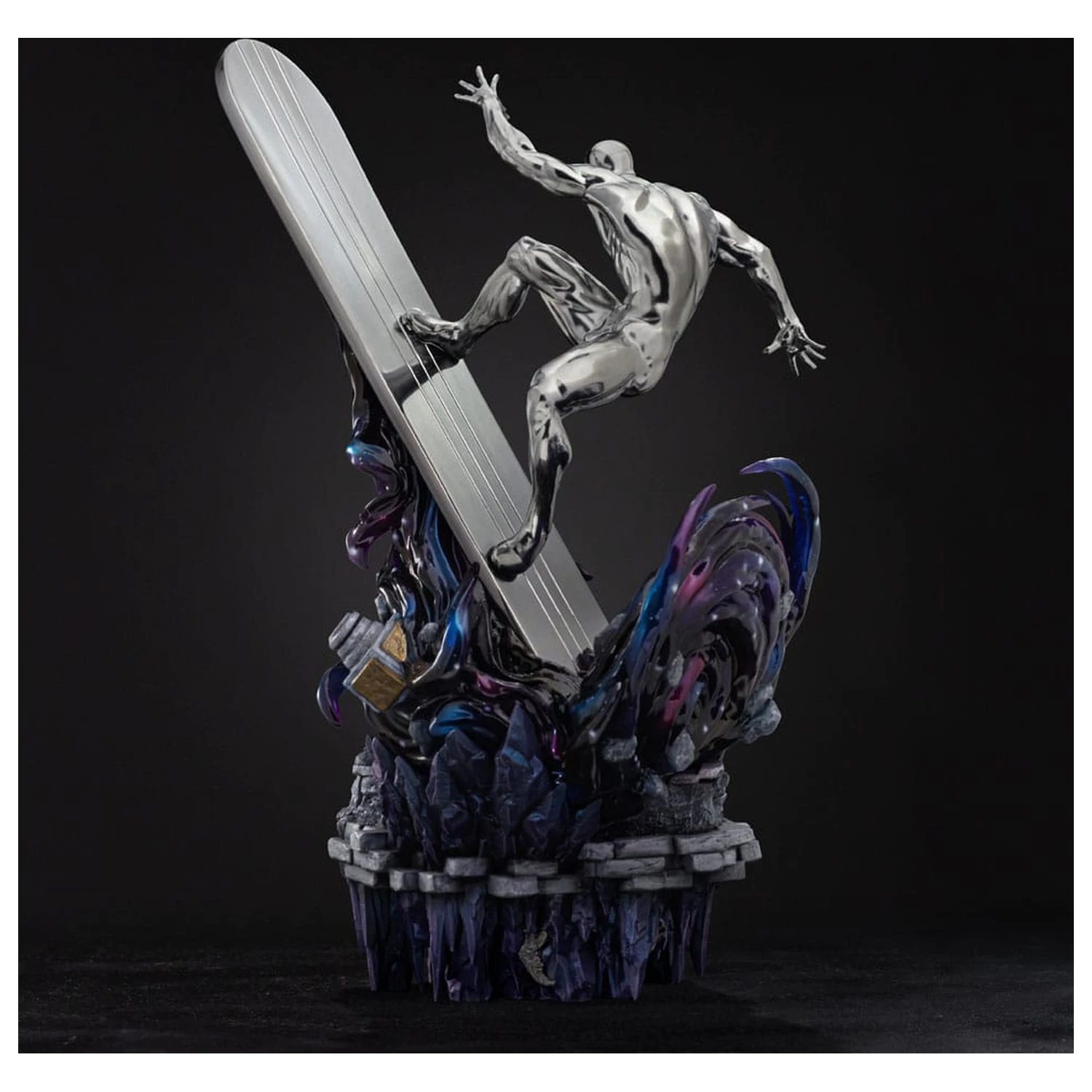 Marvel Comics Infinity Gauntlet Diorama Art Scale Statue 1/10 Silver Surfer Deluxe 36 cm Produktfoto