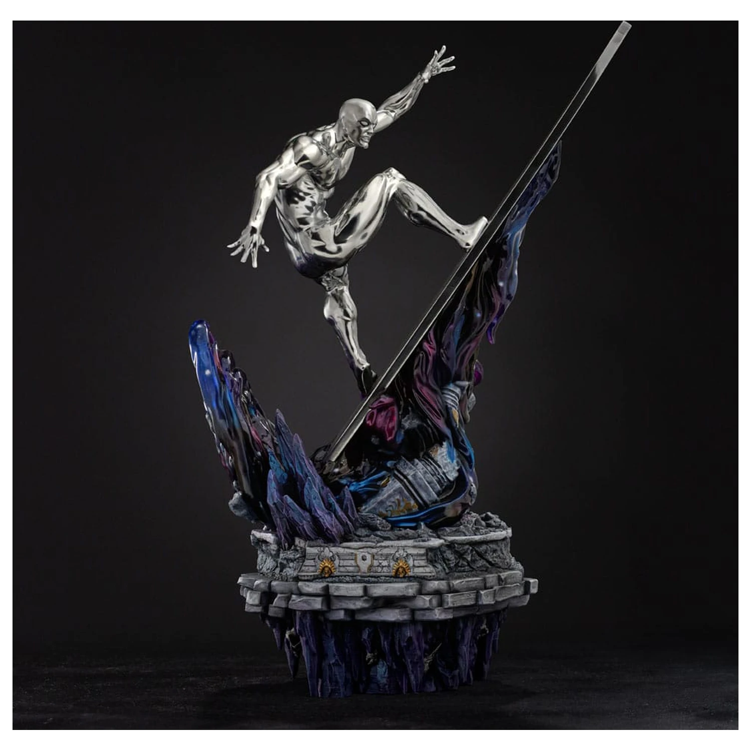 Marvel Comics Infinity Gauntlet Diorama Art Scale Statue 1/10 Silver Surfer Deluxe 36 cm Produktfoto