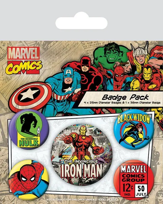 Marvel Comics Ansteck-Buttons 5er-Pack Iron Man termékfotó