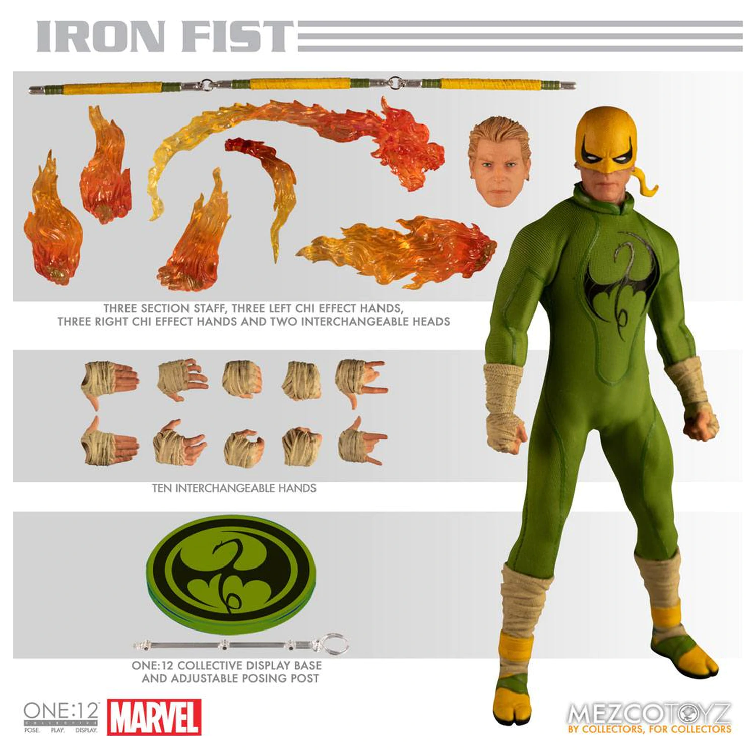 Marvel Comics One:12 Collective Action-Figur 1/12 Iron Fist 17 cm Produktfoto