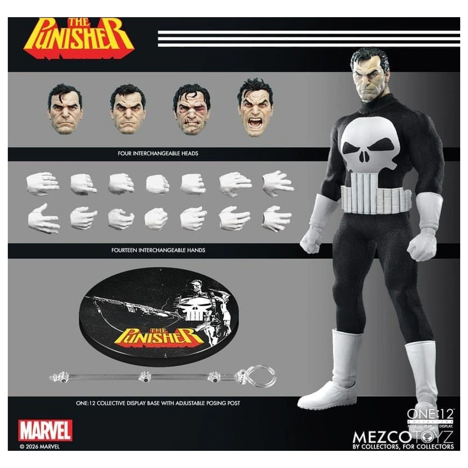 Marvel Comics One:12 Collective Action Figur 1/12 Punisher 17 cm Produktfoto
