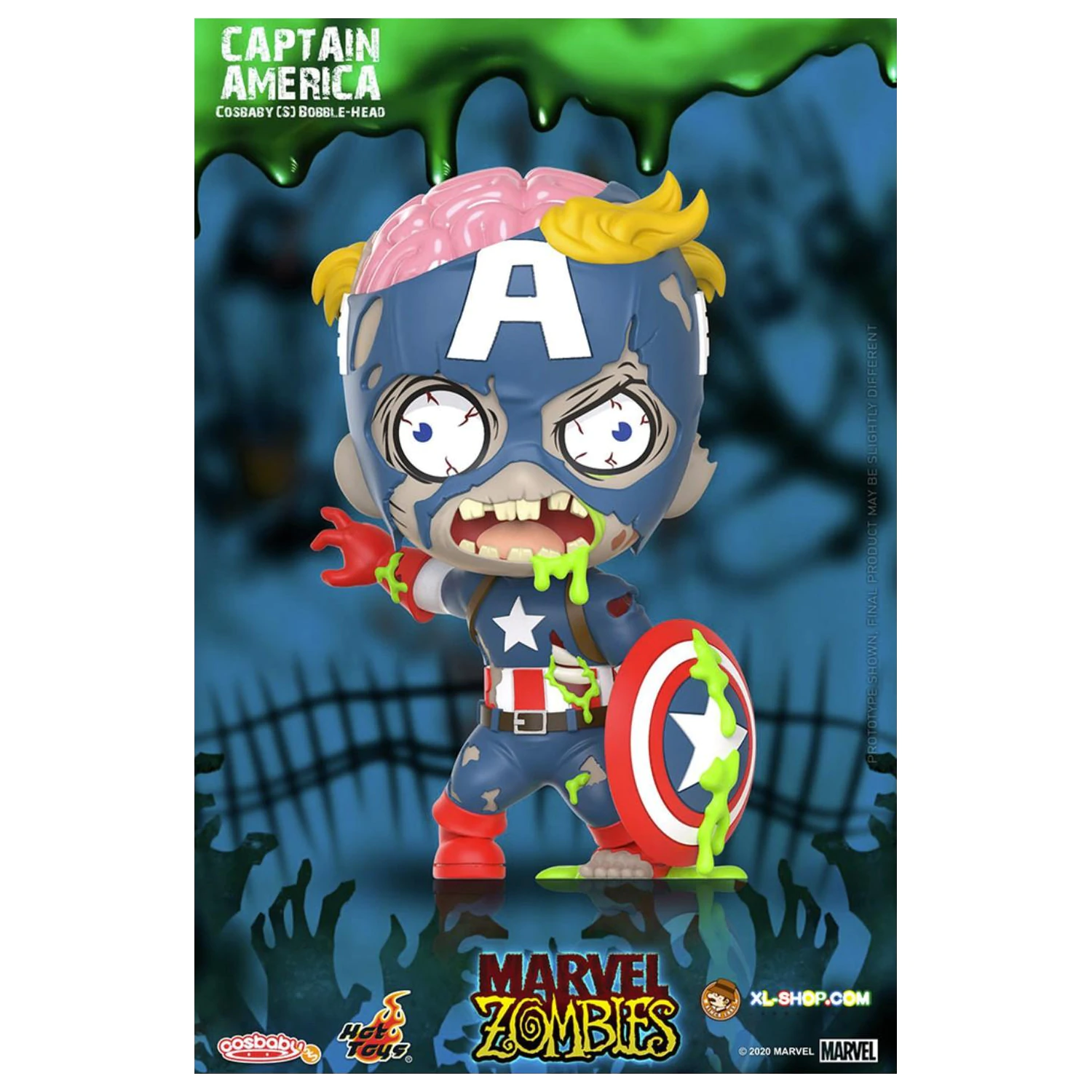 Marvel Cosbaby Wave 1 Captain America Zombie Produktfoto