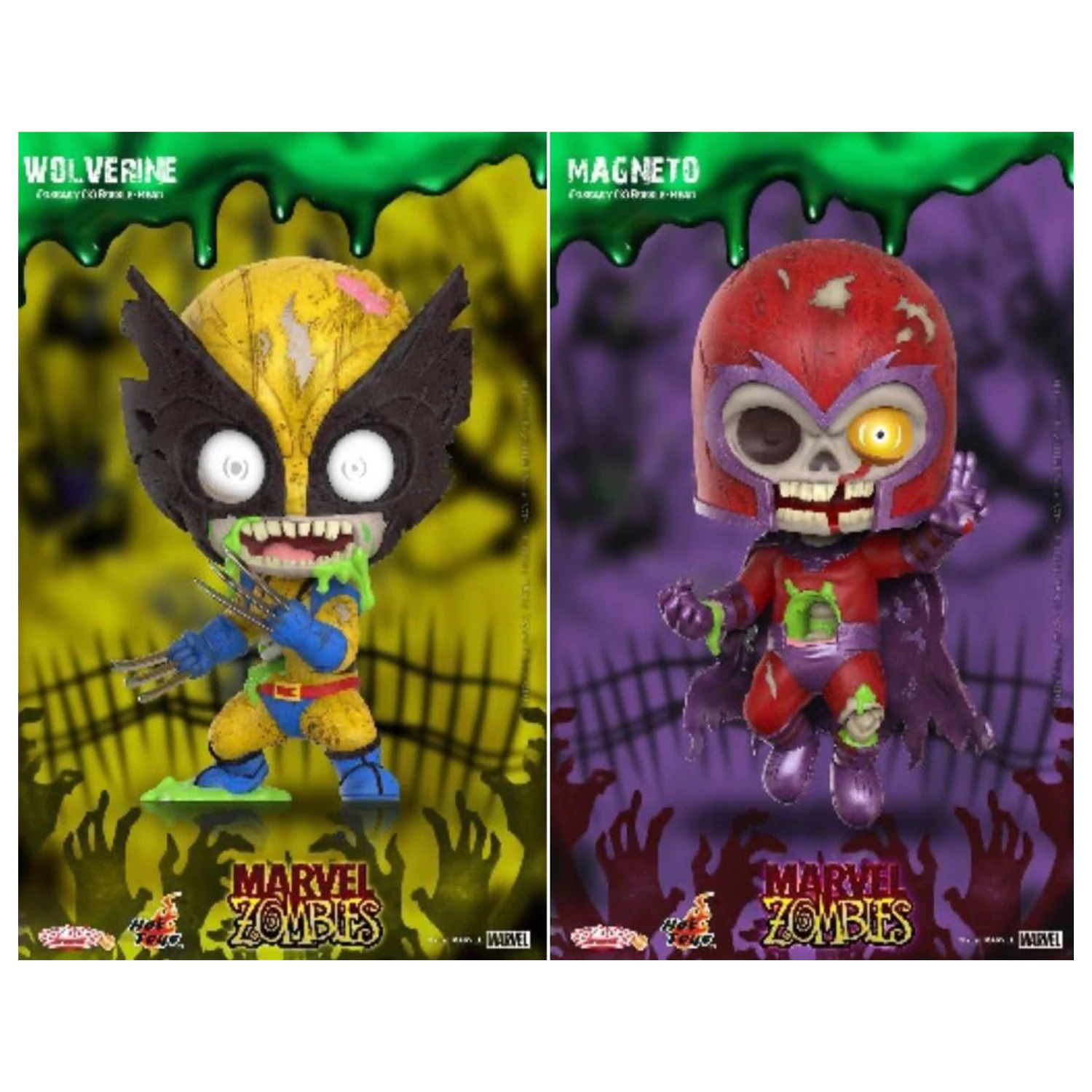 Marvel Cosbaby Wave 1 Wolverine & Magneto Zombies Set Produktfoto