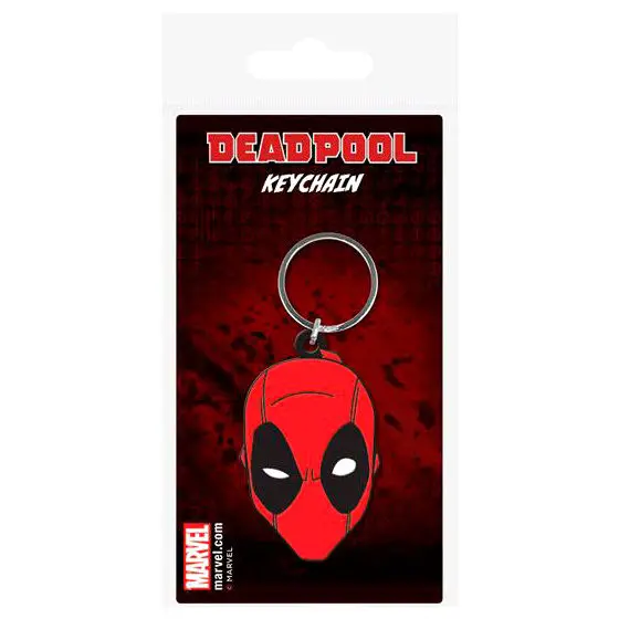 Marvel Comics Gummi-Schlüsselanhänger Deadpool Face 6 cm termékfotó