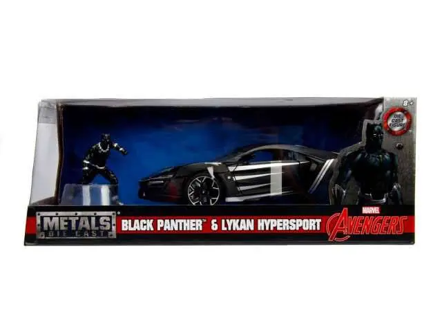 Marvel Diecast Modell 1/24 Black Panther & 2017 Lykan Hypersport Produktfoto