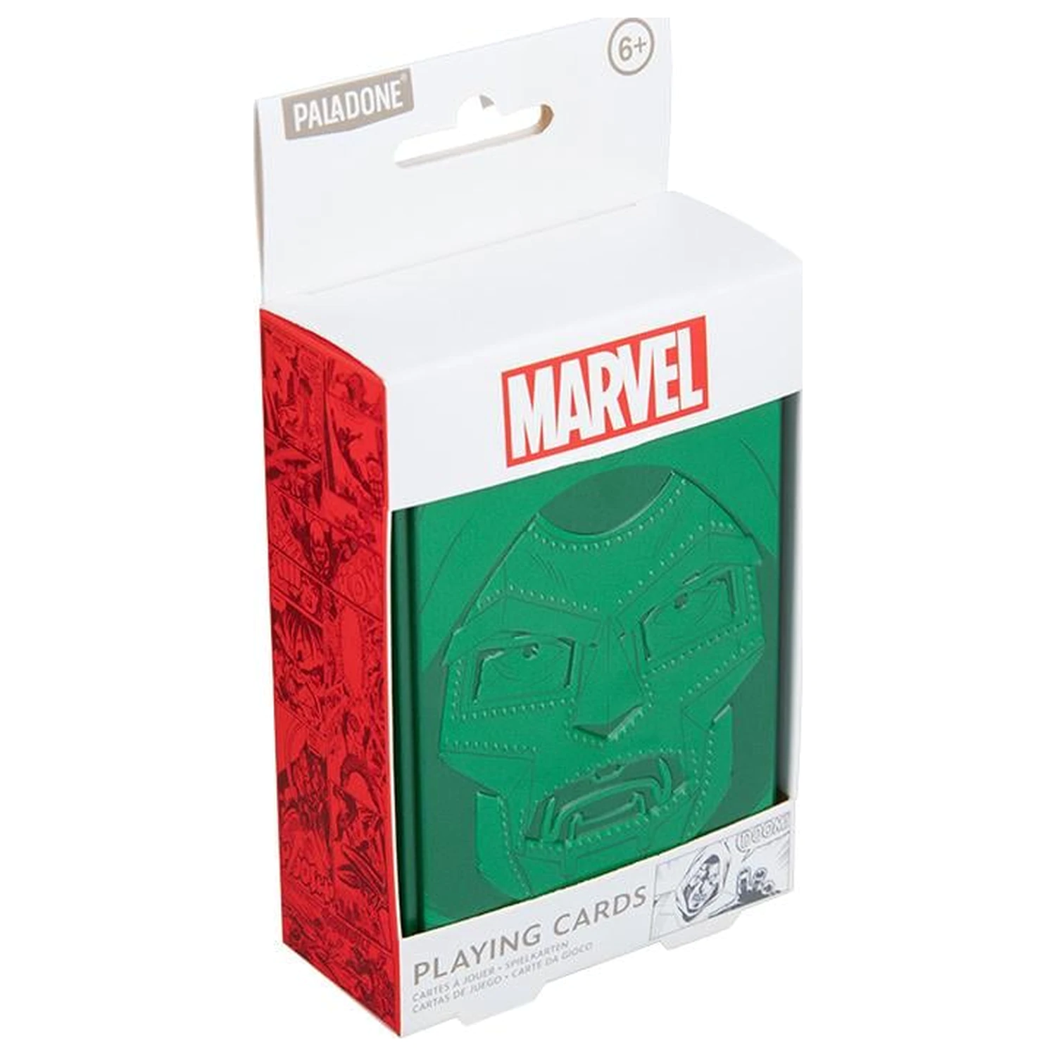 Marvel Doctor Doom Spielkarten in einer Blechdose Produktfoto