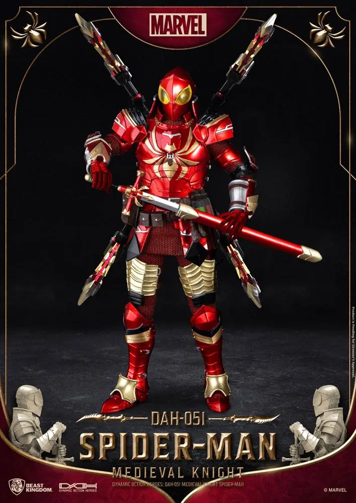 Marvel Dynamic 8ction Heroes Actionfigur 1/9 Medieval Knight Spider-Man 20 cm termékfotó