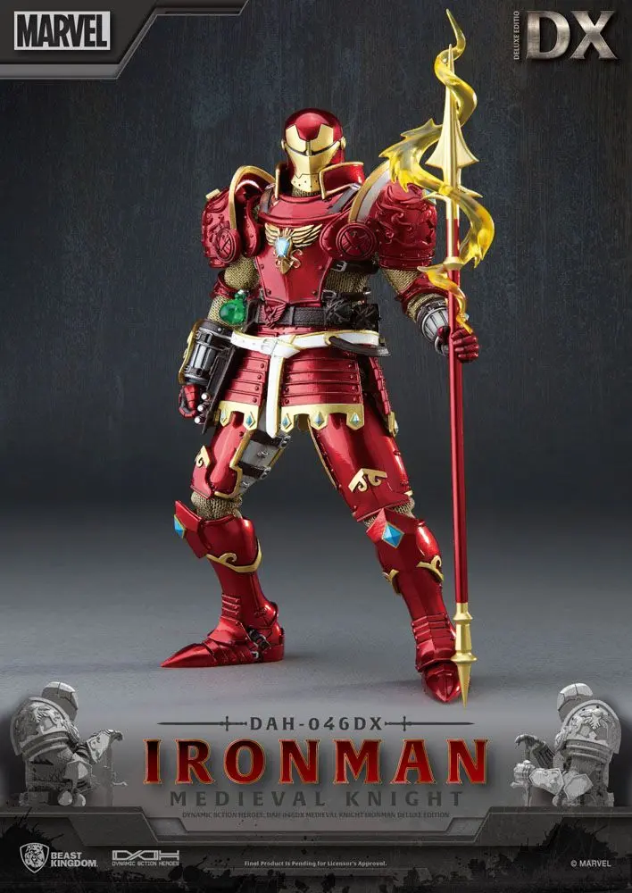 Marvel Dynamic 8ction Heroes Actionfigur 1/9 Medieval Knight Iron Man Deluxe Version 20 cm termékfotó