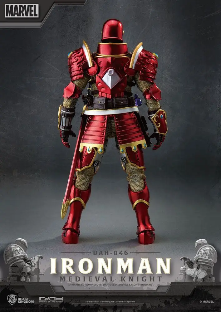 Marvel Dynamic 8ction Heroes Actionfigur 1/9 Medieval Knight Iron Man 20 cm Produktfoto