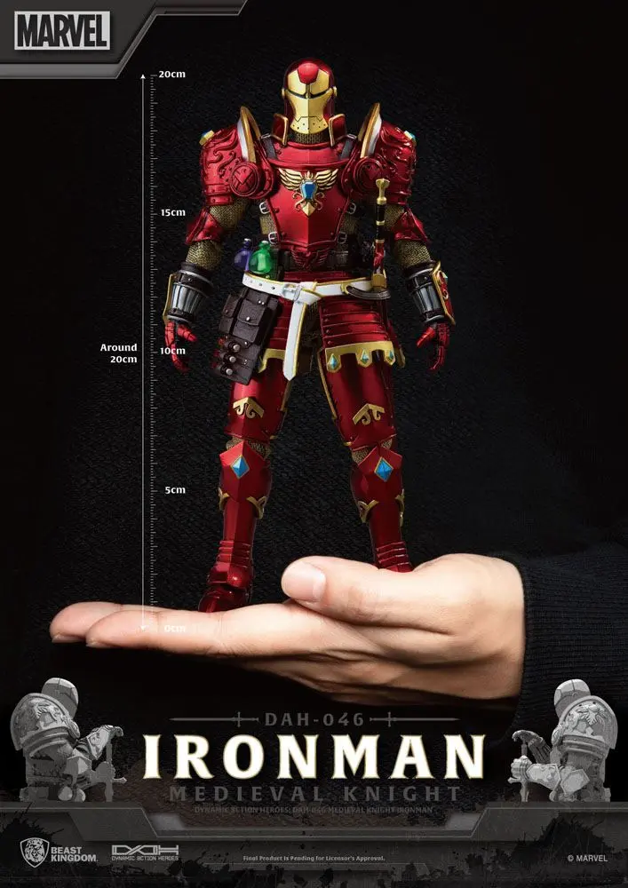 Marvel Dynamic 8ction Heroes Actionfigur 1/9 Medieval Knight Iron Man 20 cm Produktfoto