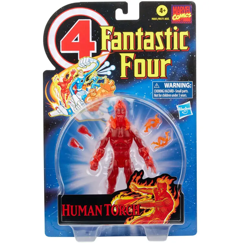 Fantastic Four Marvel Legends Retro Actionfigur Human Torch 15 cm Produktfoto
