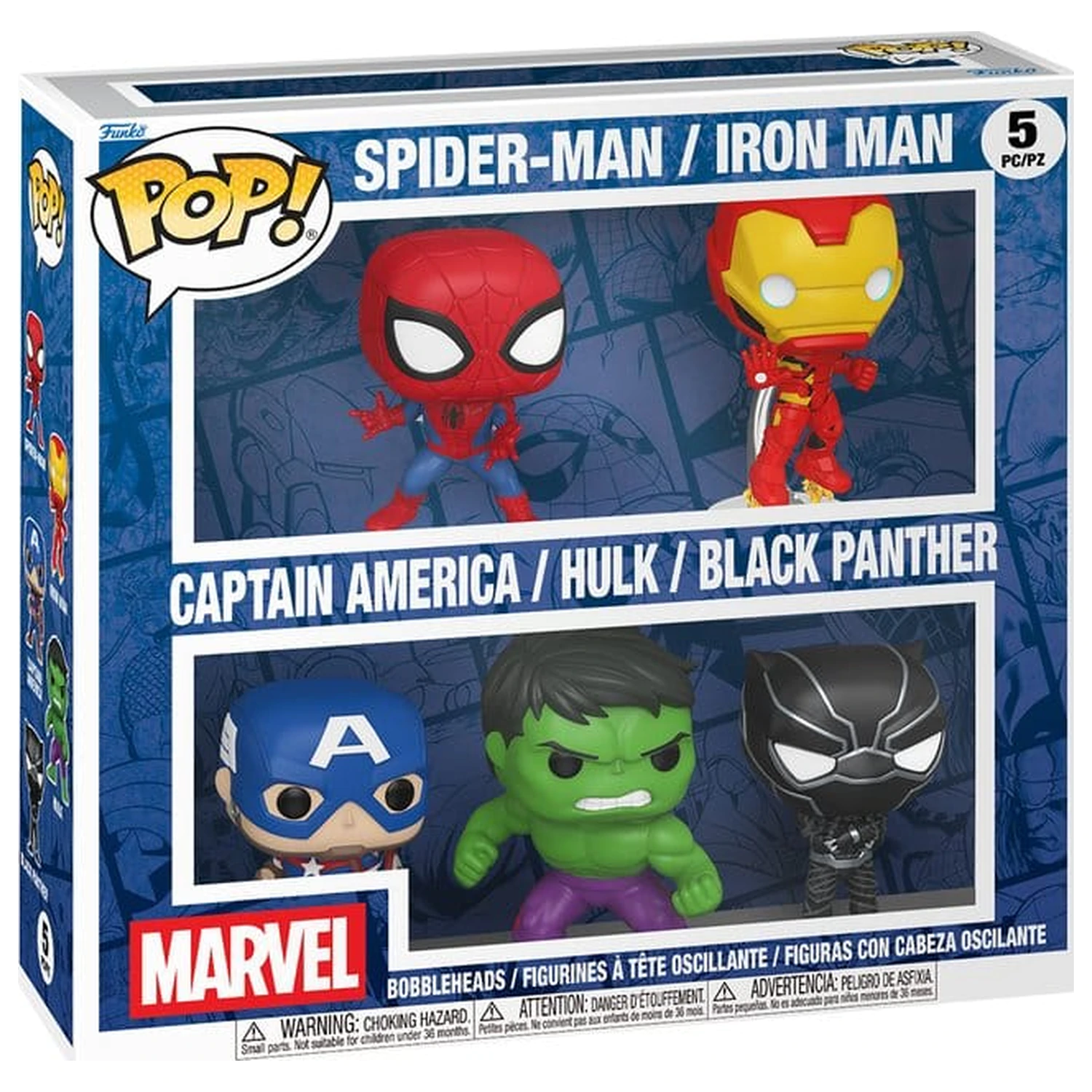 Marvel Funko POP! Vinyl Figur 5er-Pack Bündel 9 cm Produktfoto