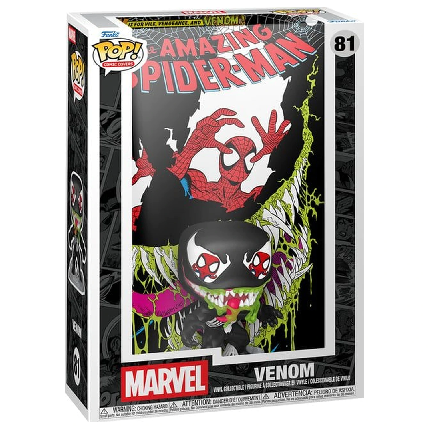 Marvel Funko POP! Comic Covers Vinyl Figur Amazing Spider-Man #346 (Venom) 9 cm Produktfoto