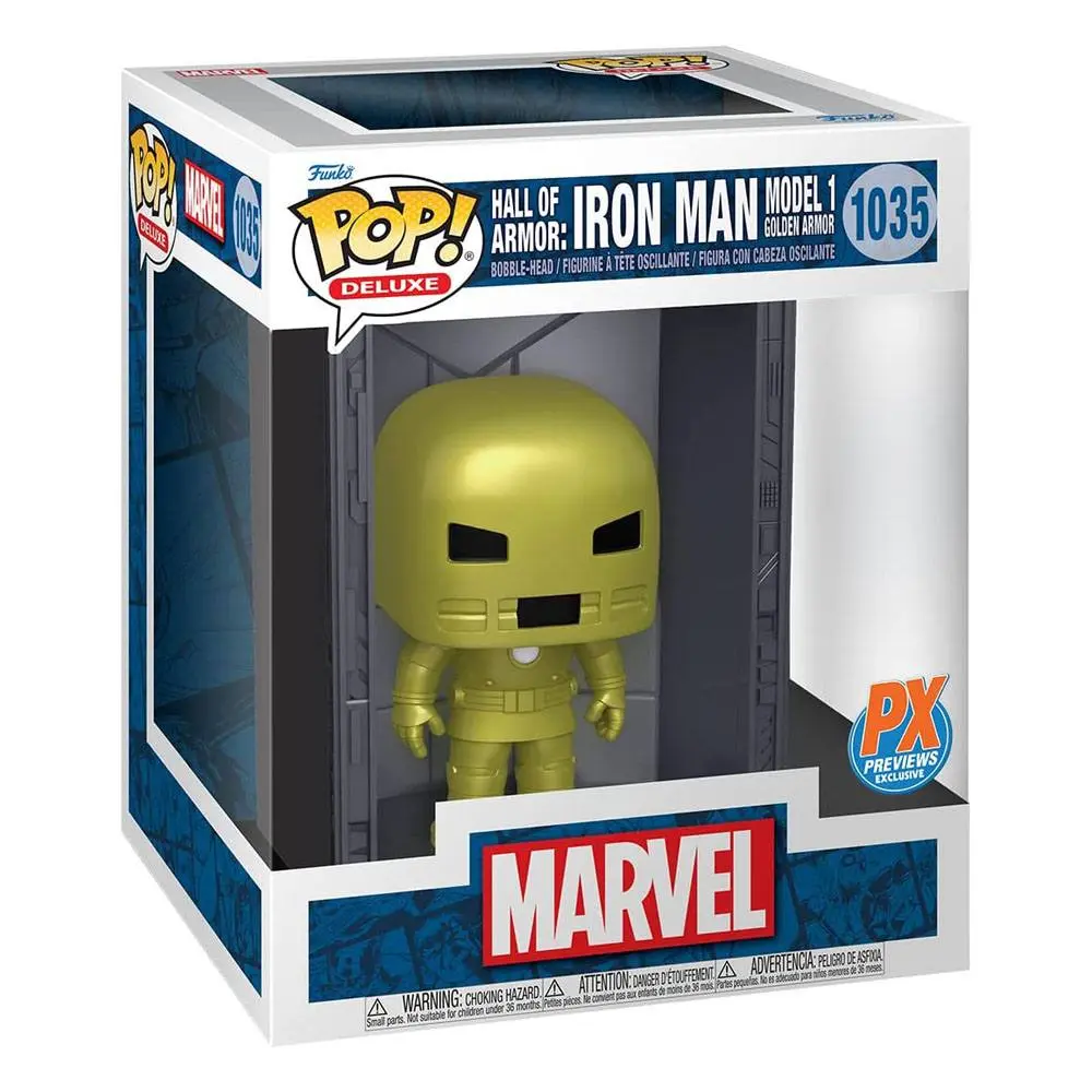 Marvel POP! Deluxe Vinyl Figur Hall of Armor Iron Man Model 1 PX Exclusive 9 cm termékfotó