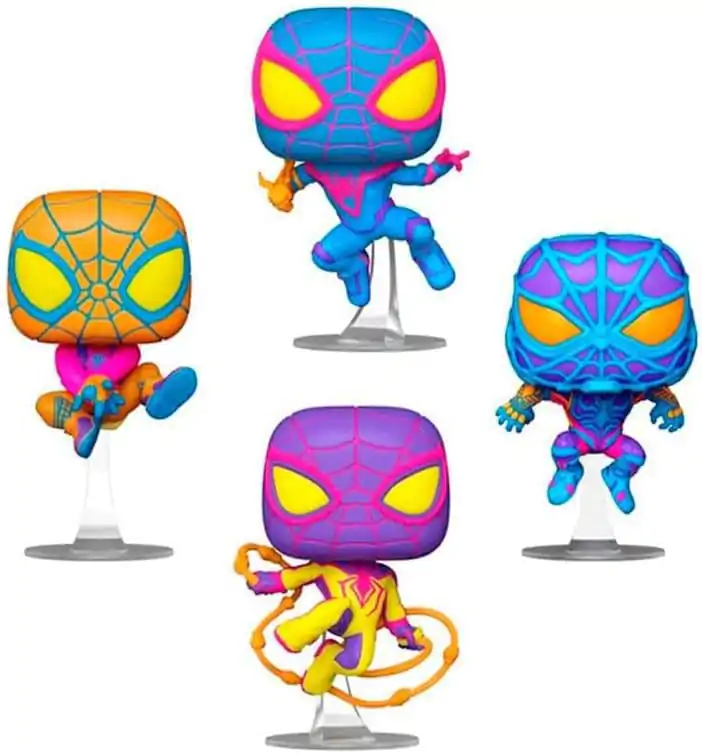 Marvel Funko POP! TV Vinyl Figuren 4er-Pack Miles Morales (BLKLT) 9 cm termékfotó