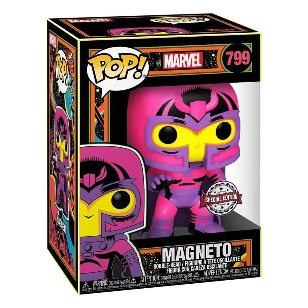 Marvel POP! Vinyl Figur Black Light- Magneto Exclusive 9 cm Produktfoto