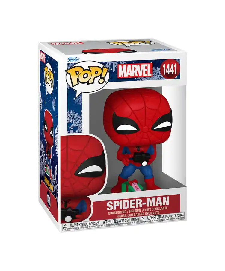 Marvel Funko POP! Vinyl Figur Holiday Spiderman w/Open gift 9 cm termékfotó