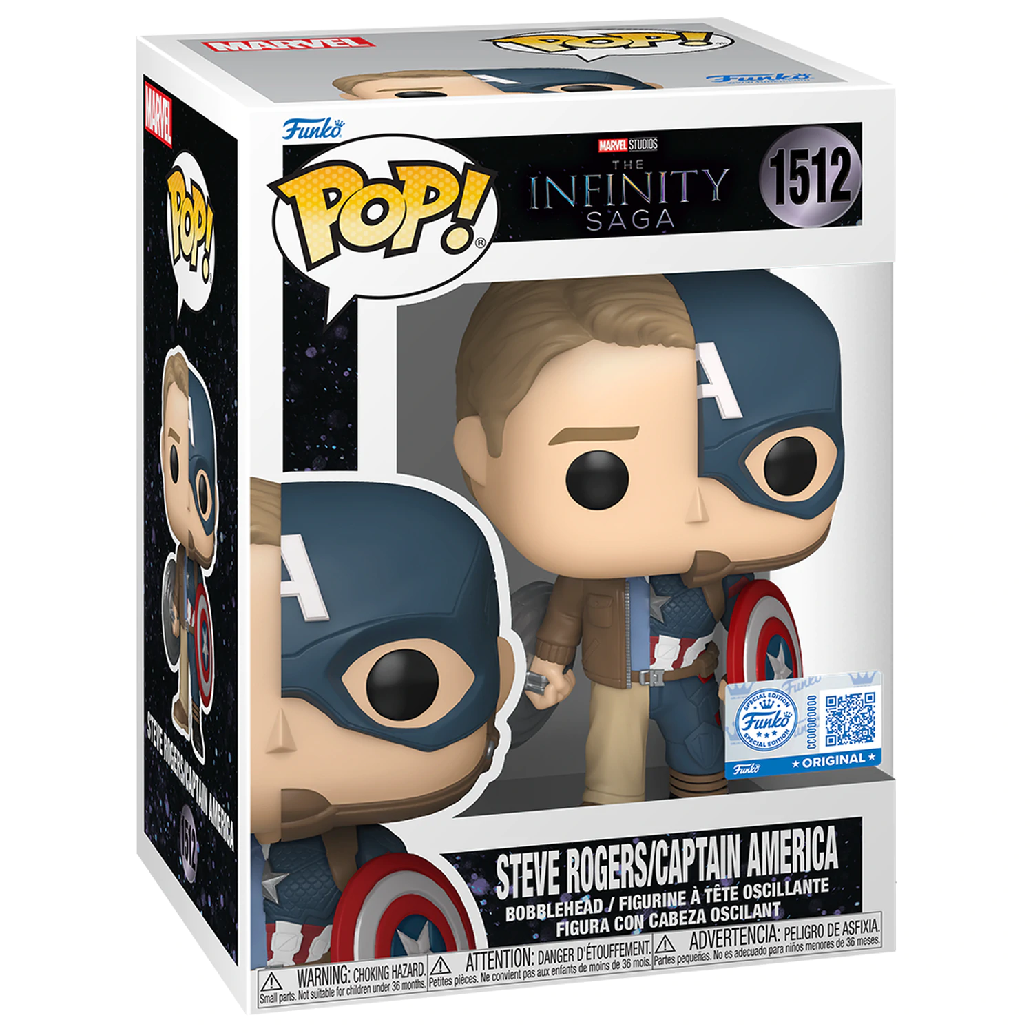 Marvel Funko POP! Vinyl Figur Split- Cap/Steve Exclusive 9 cm Produktfoto