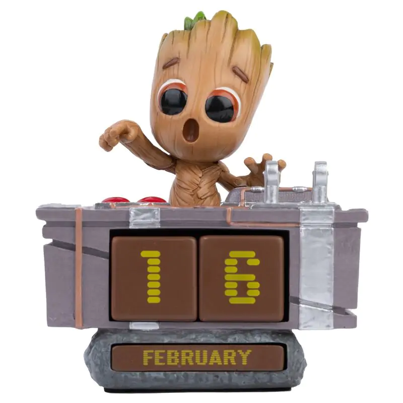 Marvel Guardians of the Galaxy Groot Death Button 3D ewiger Kalender Produktfoto