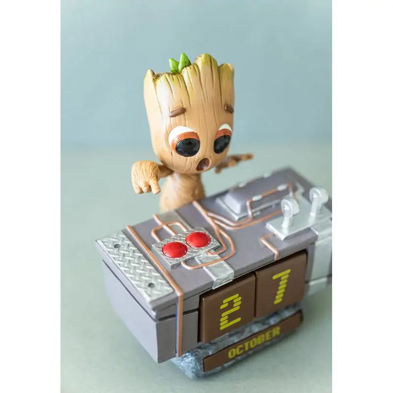 Marvel Guardians of the Galaxy Groot Death Button 3D ewiger Kalender Produktfoto