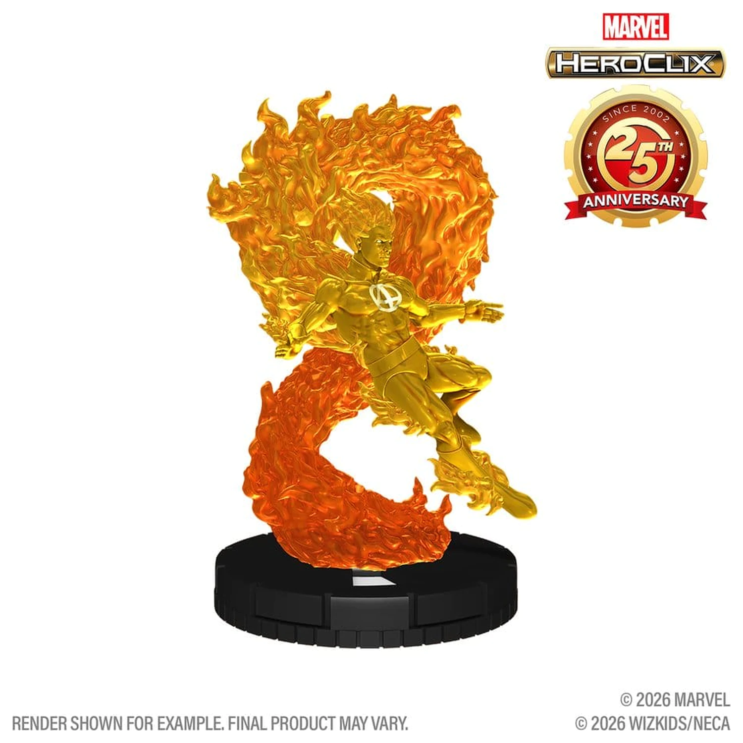 Marvel HeroClix: 25. Jubiläum Figur Human Torch 5 cm Produktfoto