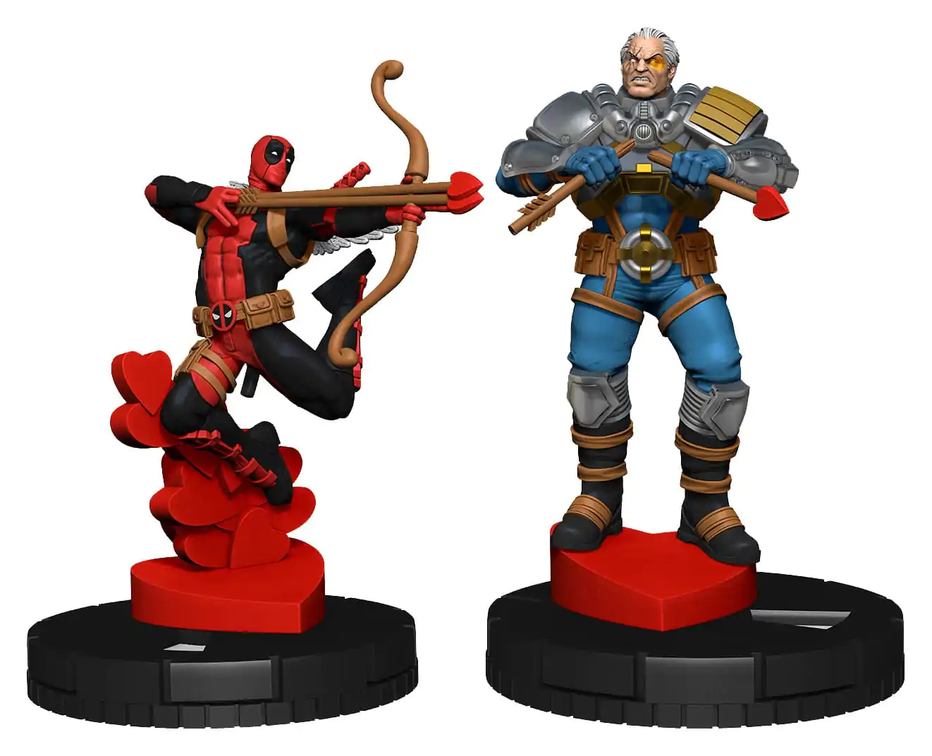 Marvel HeroClix Iconix: Cupid Deadpool an Cable Produktfoto