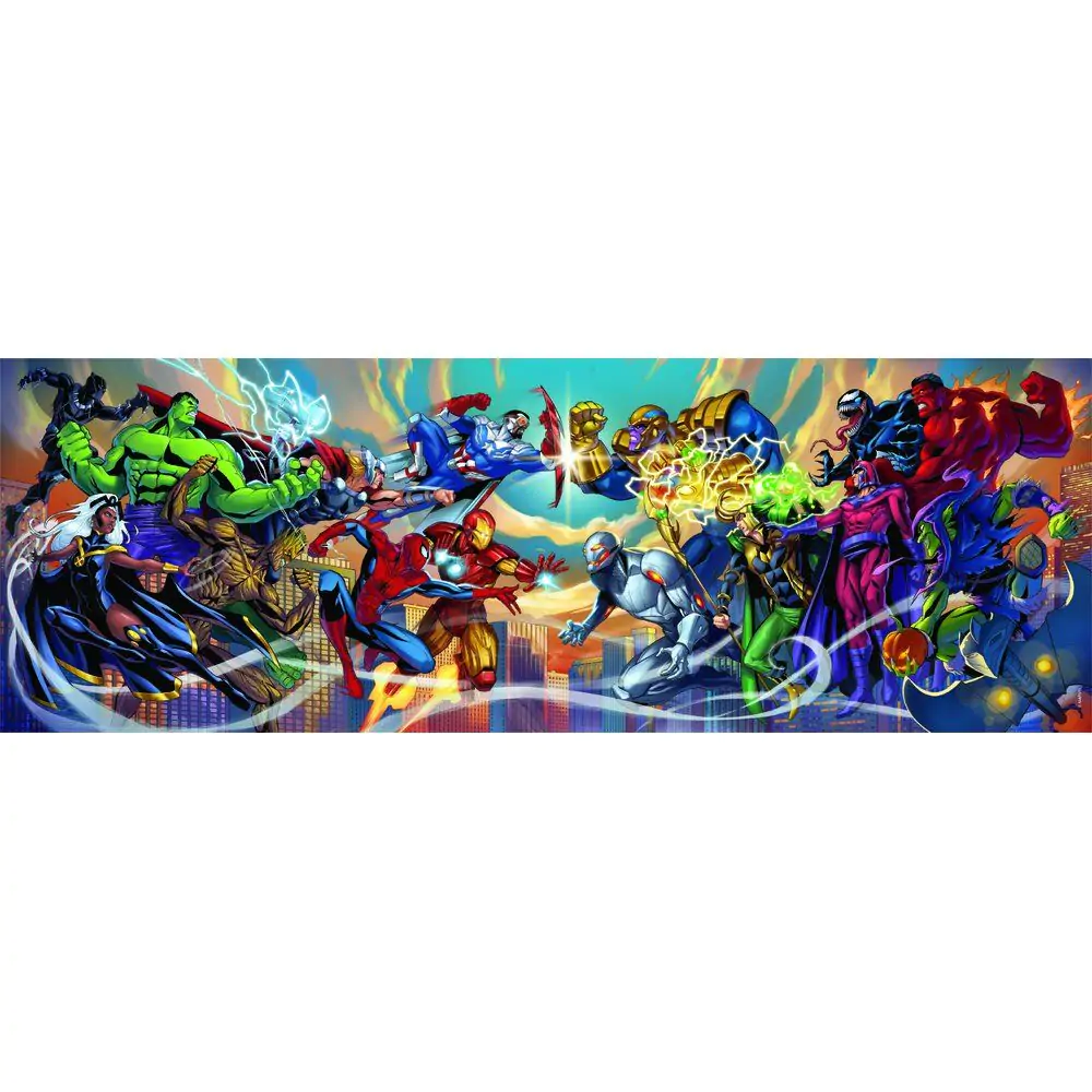 Marvel Heroes vs Villains panorama Puzzle 1000St Produktfoto