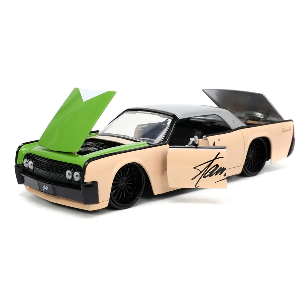 Marvel Hollywood Rides Diecast Modell 1/24 1963 Lincoln Continental mit Stan Lee Figur Produktfoto