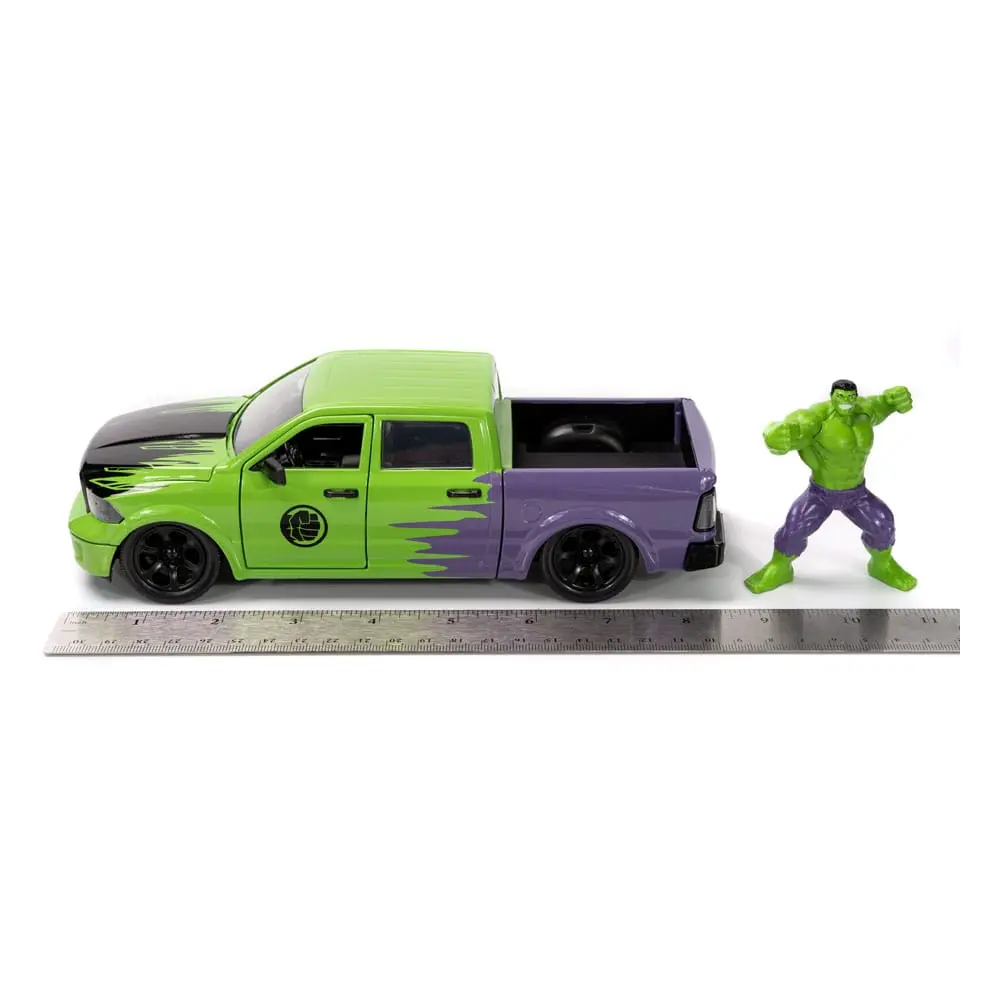 Marvel Hollywood Rides Diecast Modell 1/24 2014 Ram 1500 mit Hulk Figur Produktfoto