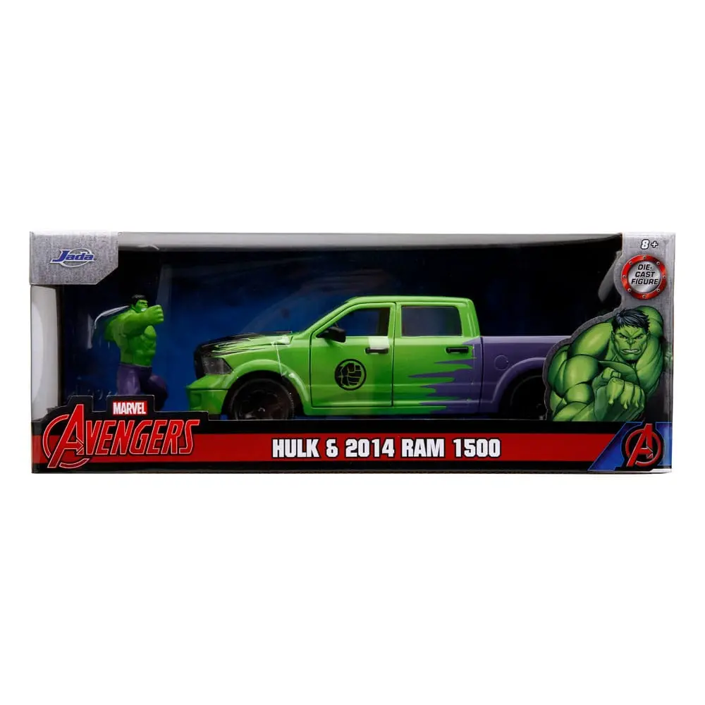 Marvel Hollywood Rides Diecast Modell 1/24 2014 Ram 1500 mit Hulk Figur Produktfoto