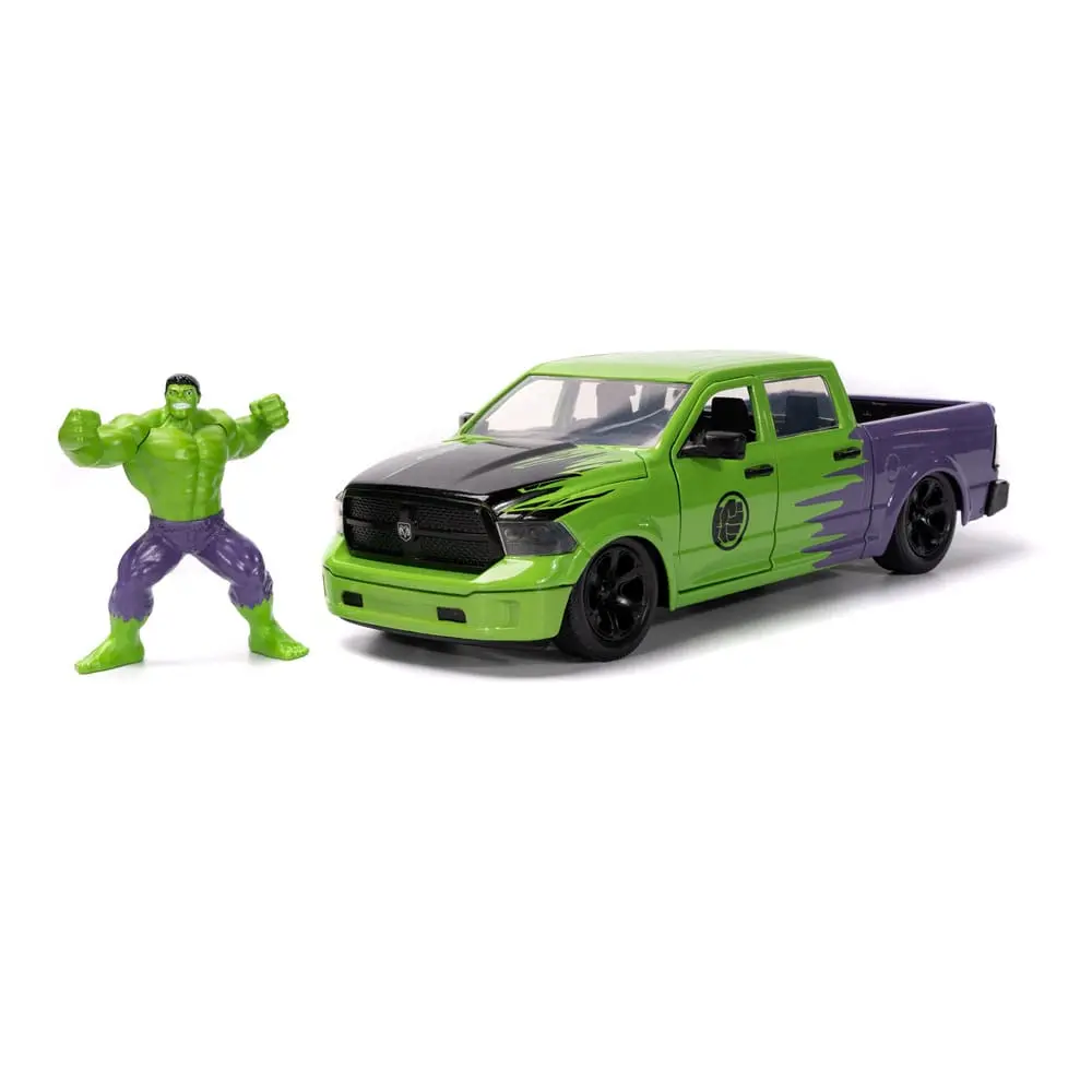Marvel Hollywood Rides Diecast Modell 1/24 2014 Ram 1500 mit Hulk Figur Produktfoto