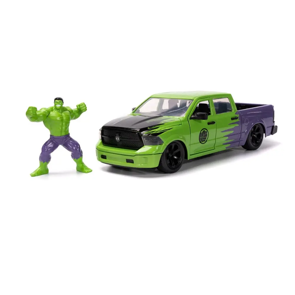 Marvel Hollywood Rides Diecast Modell 1/24 2014 Ram 1500 mit Hulk Figur Produktfoto