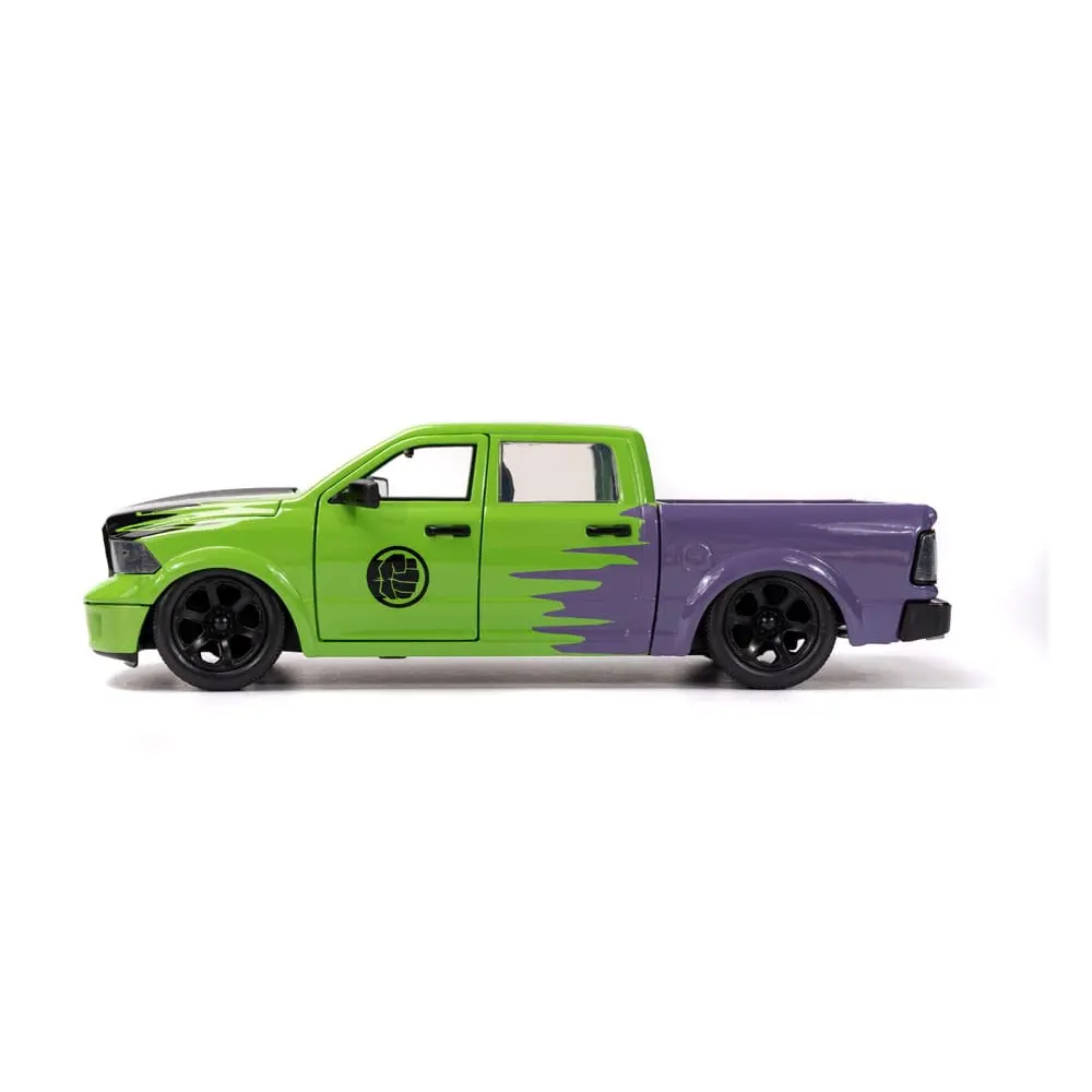 Marvel Hollywood Rides Diecast Modell 1/24 2014 Ram 1500 mit Hulk Figur Produktfoto