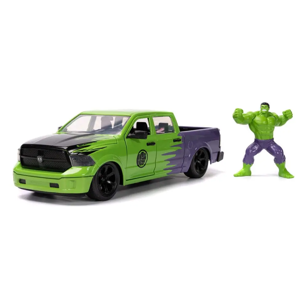 Marvel Hollywood Rides Diecast Modell 1/24 2014 Ram 1500 mit Hulk Figur Produktfoto