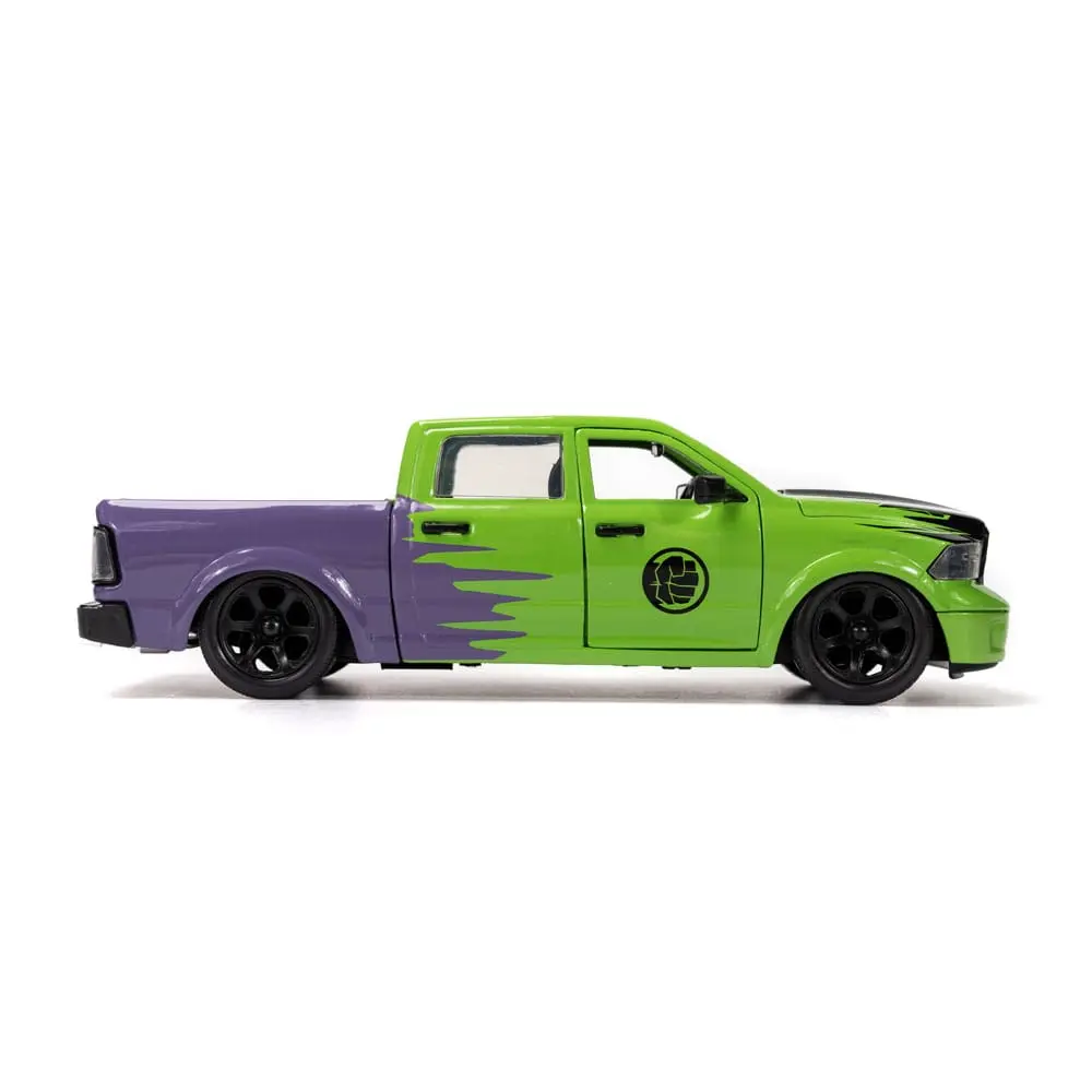 Marvel Hollywood Rides Diecast Modell 1/24 2014 Ram 1500 mit Hulk Figur Produktfoto