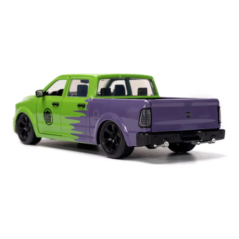 Marvel Hollywood Rides Diecast Modell 1/24 2014 Ram 1500 mit Hulk Figur Produktfoto