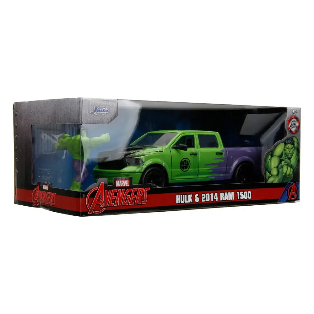 Marvel Hollywood Rides Diecast Modell 1/24 2014 Ram 1500 mit Hulk Figur Produktfoto