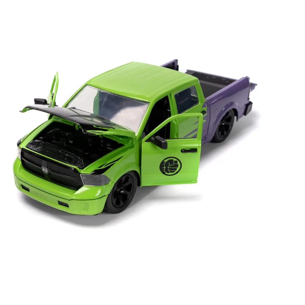 Marvel Hollywood Rides Diecast Modell 1/24 2014 Ram 1500 mit Hulk Figur Produktfoto