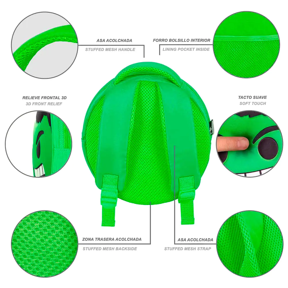 Marvel Hulk Emoji 3D Rucksack 22cm Produktfoto