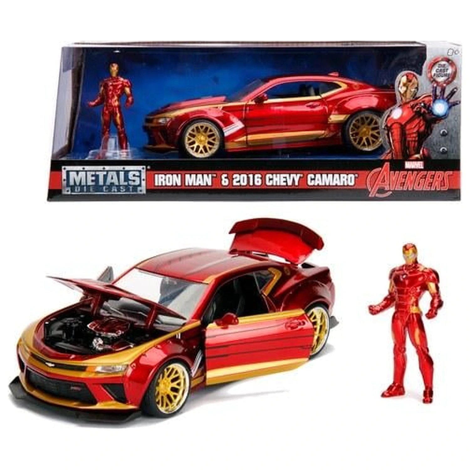 Marvel Iron Man 2016 Chevy Camaro SS 1:24 Modellauto Produktfoto