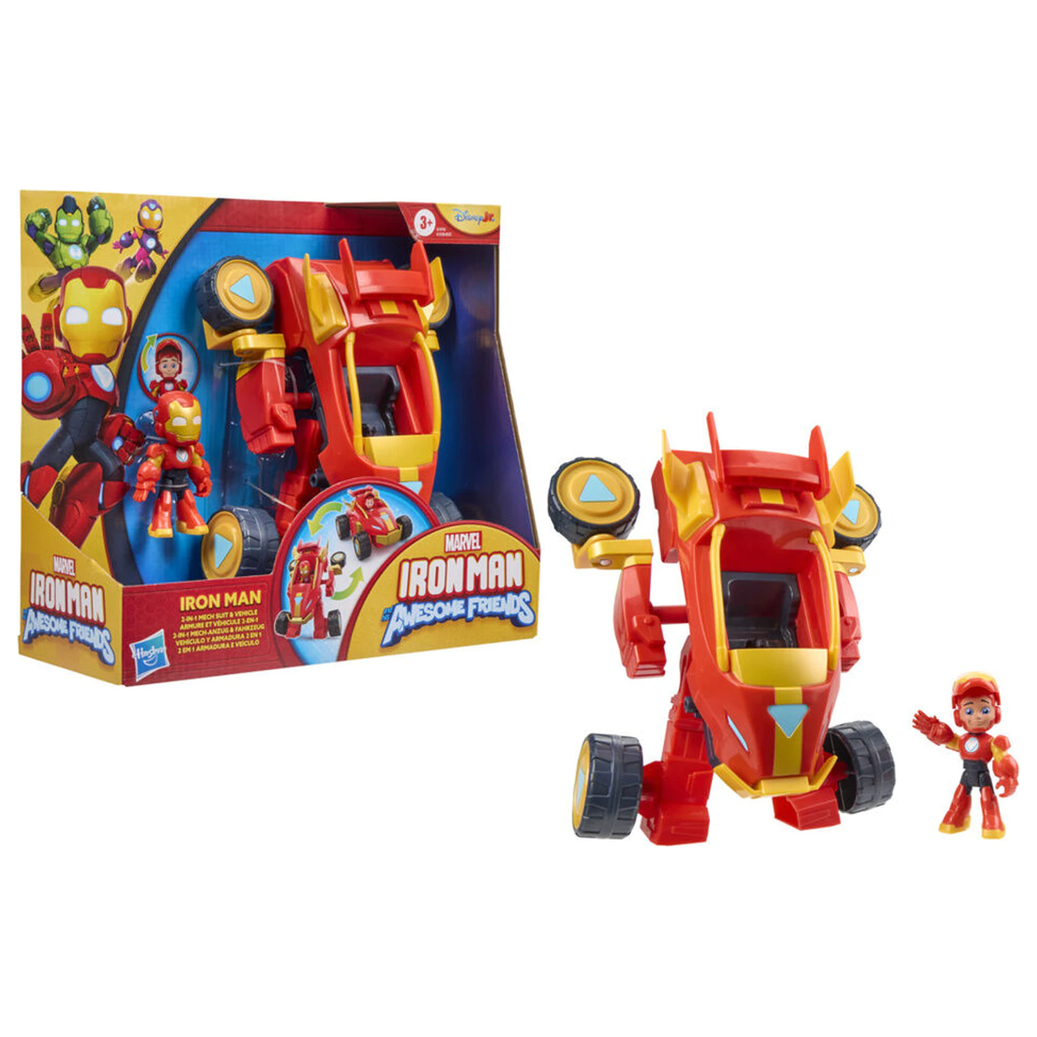 Marvel Iron Man And His Awesome Friends Figur und Fahrzeug Produktfoto