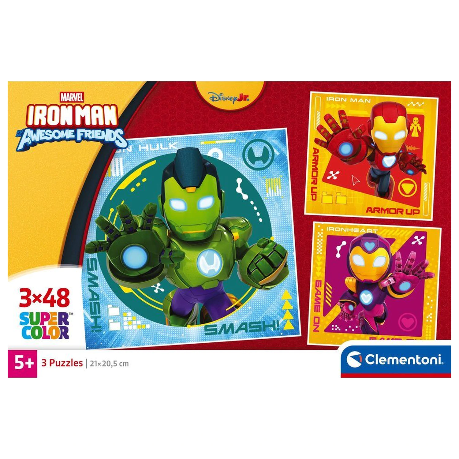 Marvel Iron Man And His Awesome Square Puzzle 3x48 Teile Produktfoto