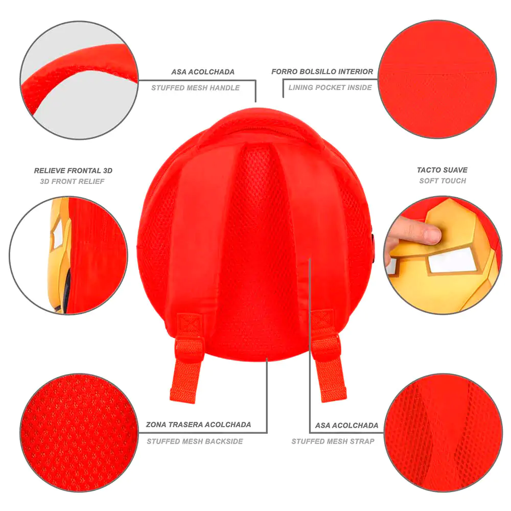 Marvel Iron Man Emoji 3D Rucksack 22cm Produktfoto