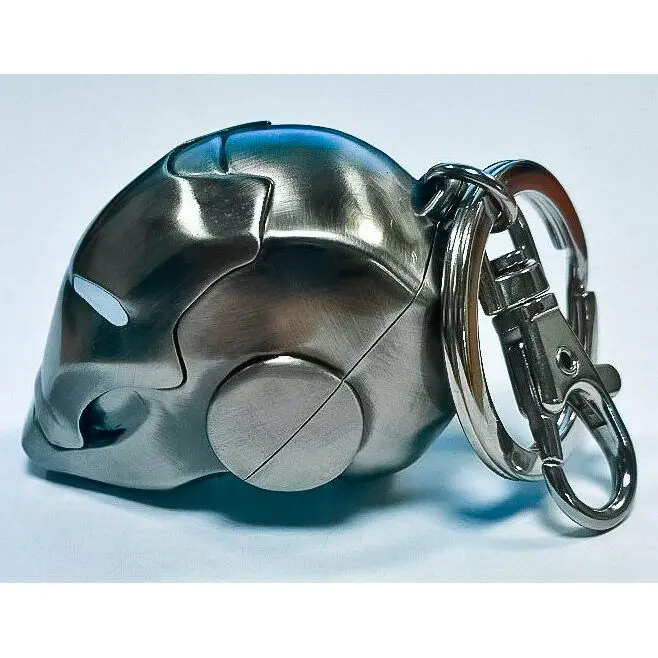 Marvel Comics Metall-Schlüsselanhänger Iron Man Helm Mark II Produktfoto