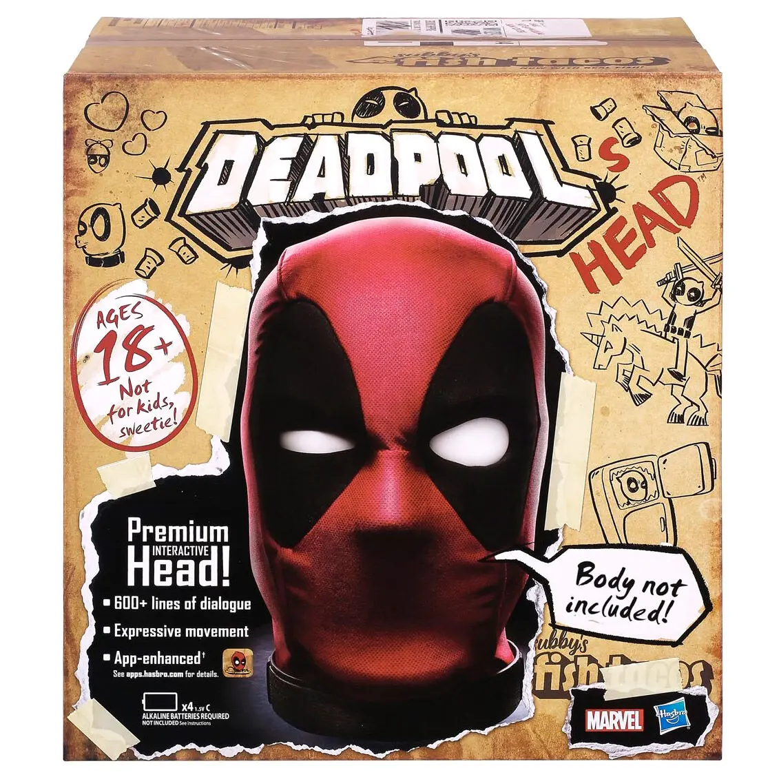 Marvel Legends English interaktiver elektronischer Deadpool's Kopf Produktfoto