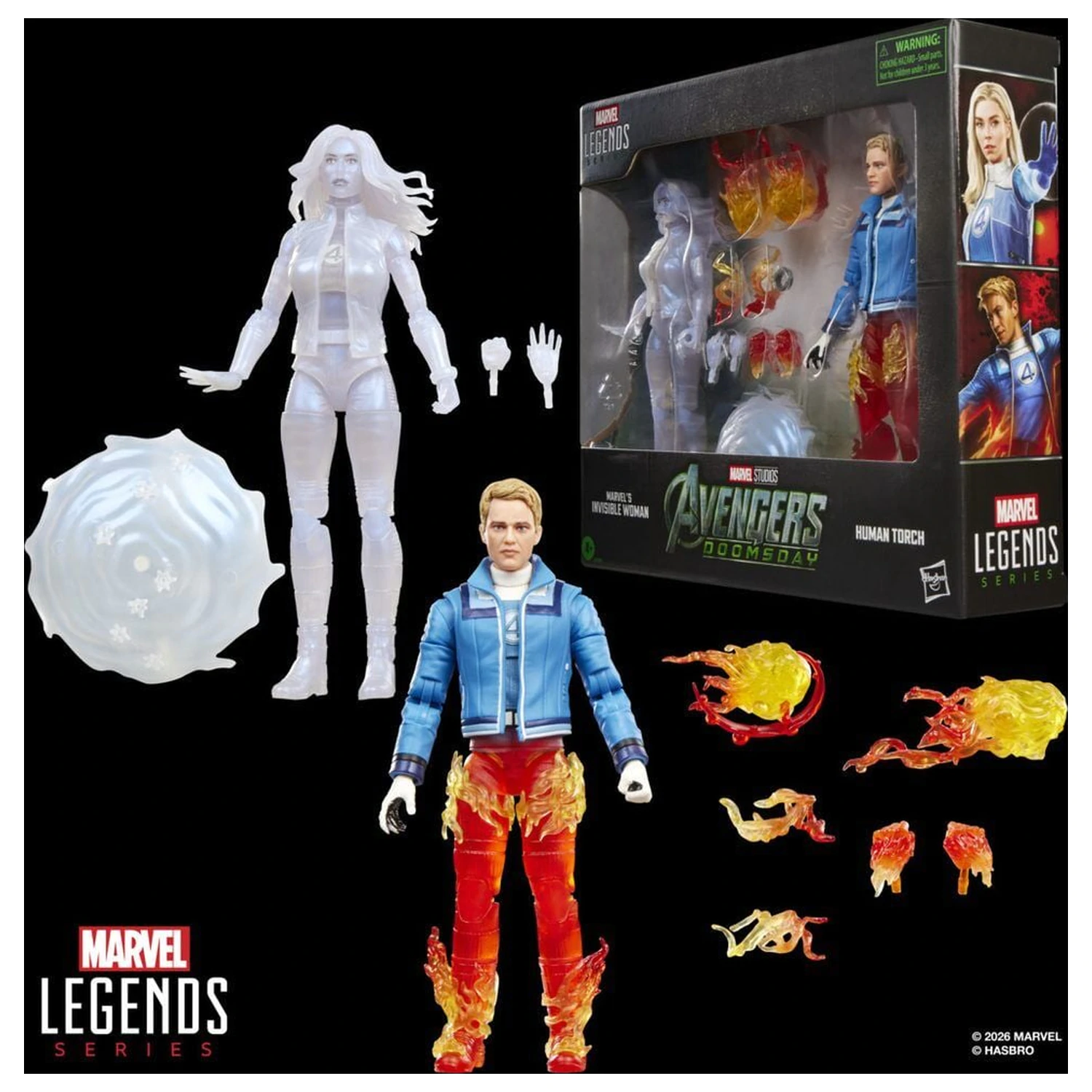 Marvel Legends Series Avengers Doomsday Invisible Woman & Human Torch Pack 2 Figuren 15 Zentimeter Produktfoto