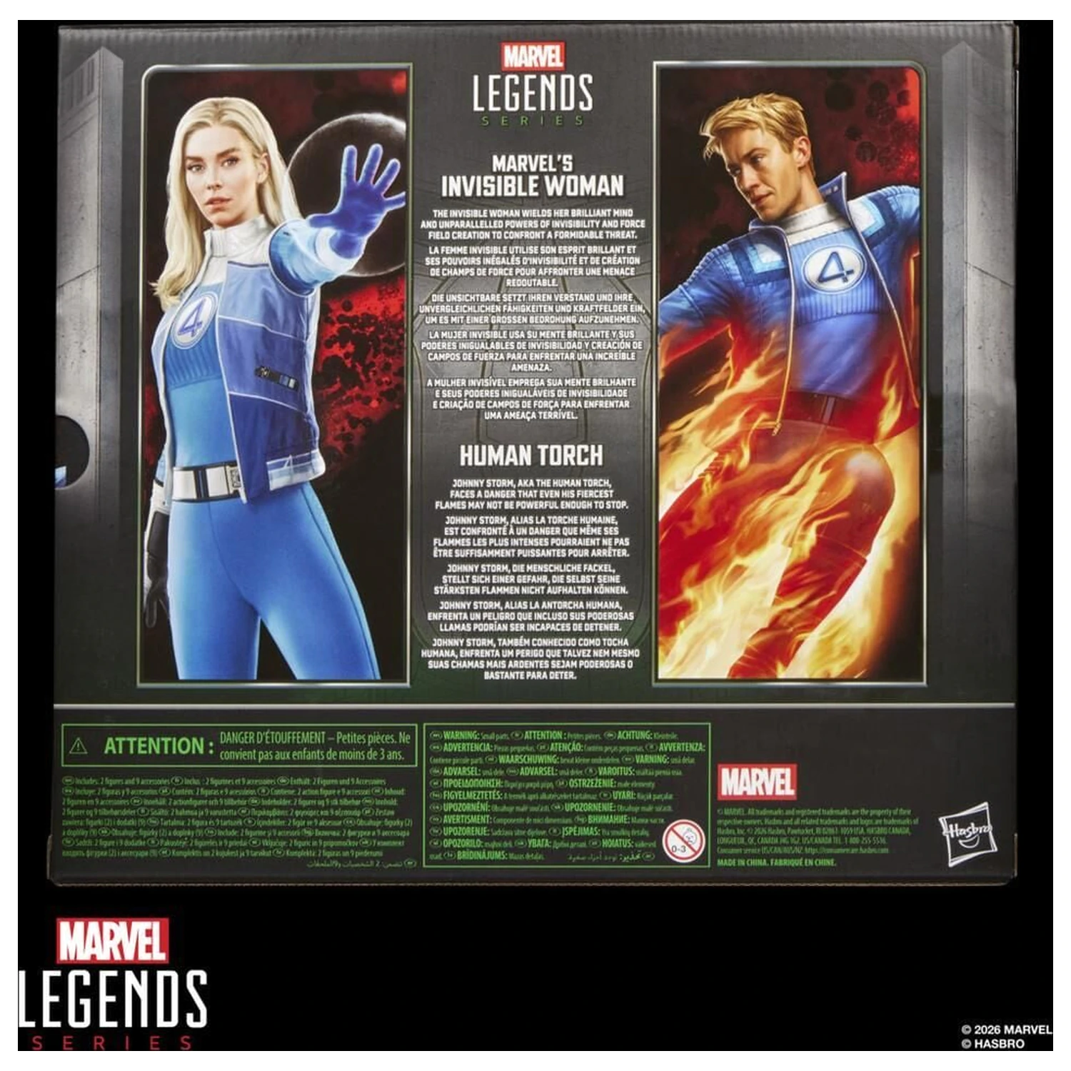 Marvel Legends Series Avengers Doomsday Invisible Woman & Human Torch Pack 2 Figuren 15 Zentimeter Produktfoto