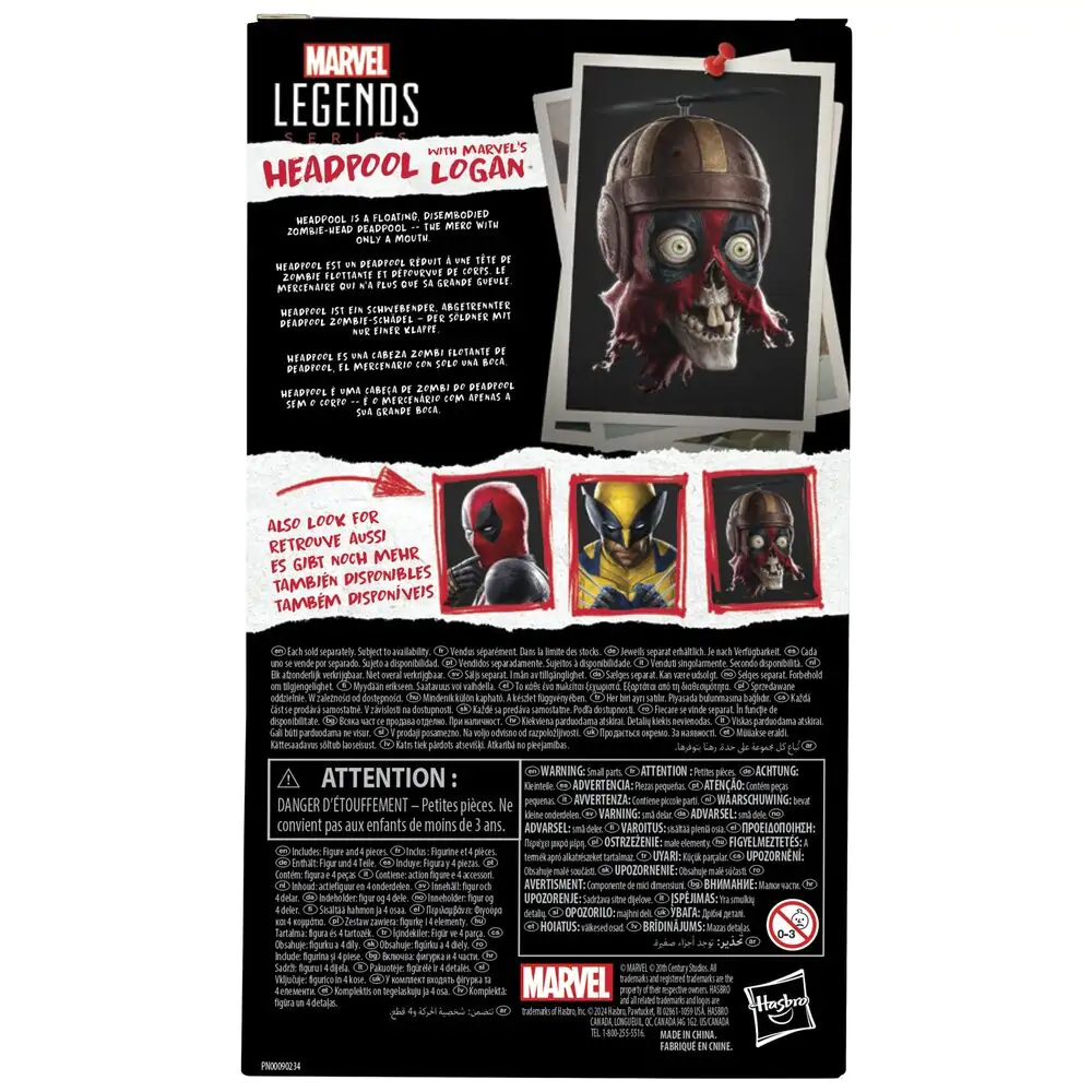 Marvel Legends Series Deadpool & Wolverine - Headpool with Marvels Logan Figur 15cm Produktfoto